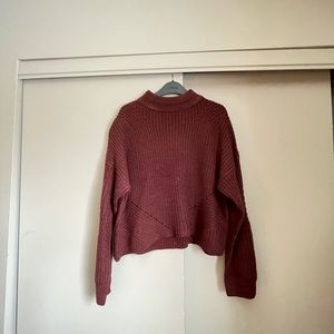Burgundy Cropped Sweater size s